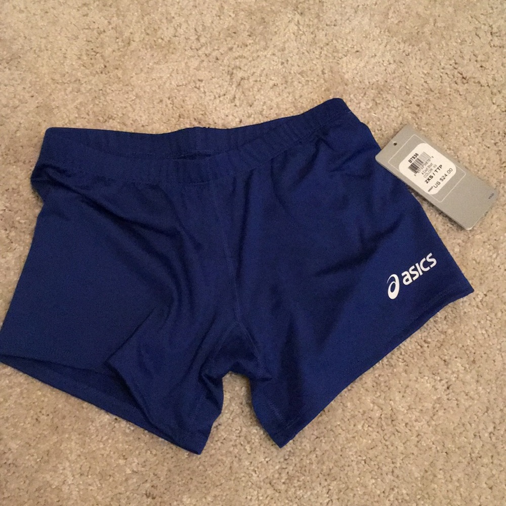 royal blue asics spandex